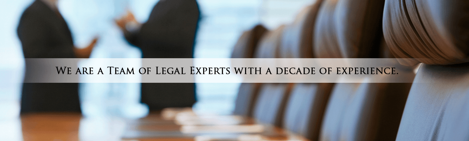 We are a Team of Legal Experts with a decade of experience. 